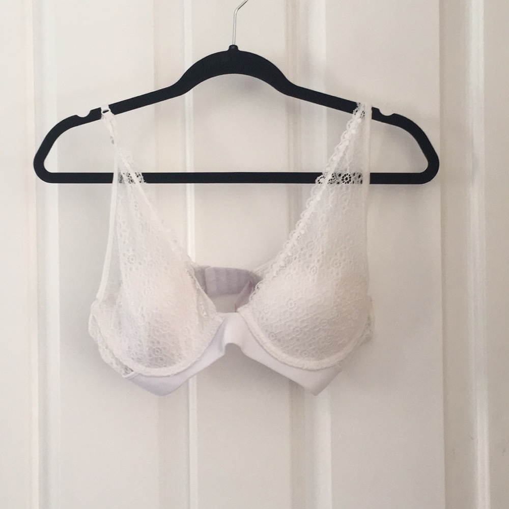 Lace white bra